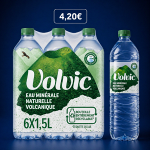 Volvic – Eau minérale naturelle 6x1,5L