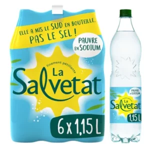 Salvetat 6x1,15L - Eau Minéral Naturelle Gazeuse