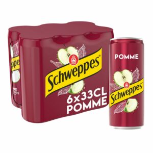 Pack de schweppes pomme 6 canettes de 33cl