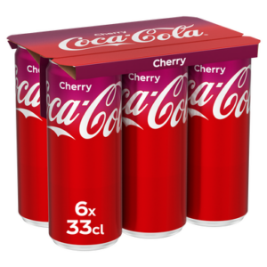 1 pack de Coca Cola cherry 6x33cl