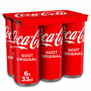 Pack de 6 canette de coca original 6x33cl