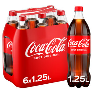 Pack de coca 6x1,25L disponible a la livraison dans le Haut-Rhin